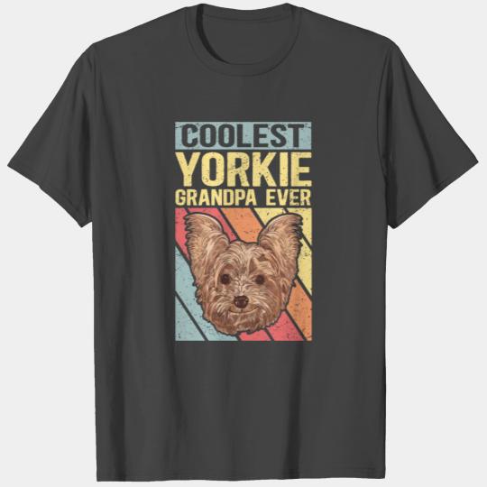 Yorkie Grandpa Dog Owner Yorkshire Terrier T Shirts