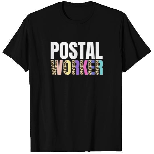 Postal Worker Leopard Design T Shirts