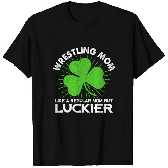 Wrestling Mom St Patrick'S Day Lucky Irish Mama T Shirts