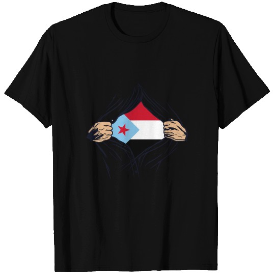 South Yemen Flag Ripped T Shirts