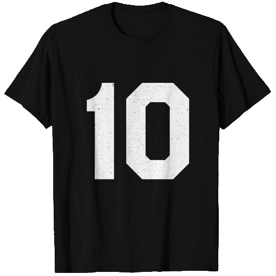 Jersey Number 10 Ten Athletic Sports T Shirts