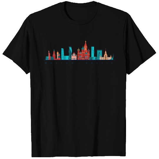 Moscow Skyline Russia Red Square Russian T Shirts