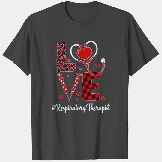 Love Respiratory Therapist Valentine'S Day Flannel T Shirts