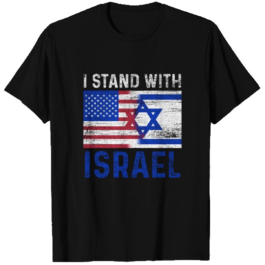 Us Flag I Stand With Israel T Shirts