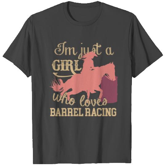 Cowgirl Who Loves Barrel Racing T Shirts