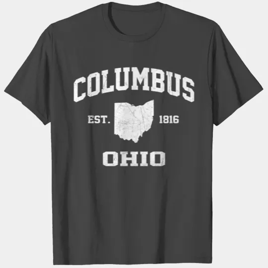 Columbus Ohio Oh State Athletic Style T Shirts