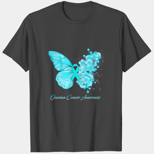 Ovarian Cancer Awareness Ribbon Teal Ovarian Cance T Shirts