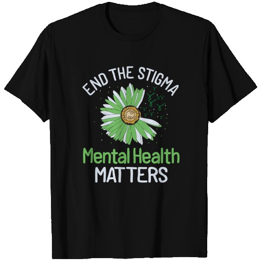 End The Stigma Wear Green Mental Health Awareness T Shirts