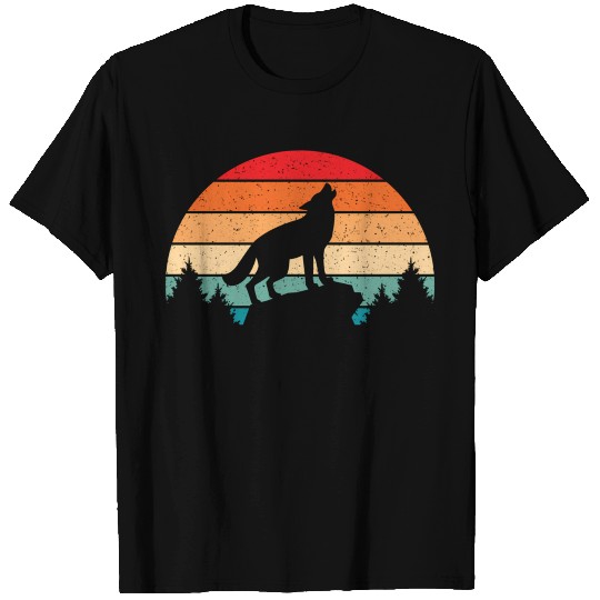 Wolf Sunset Wild Animal Print T Shirts
