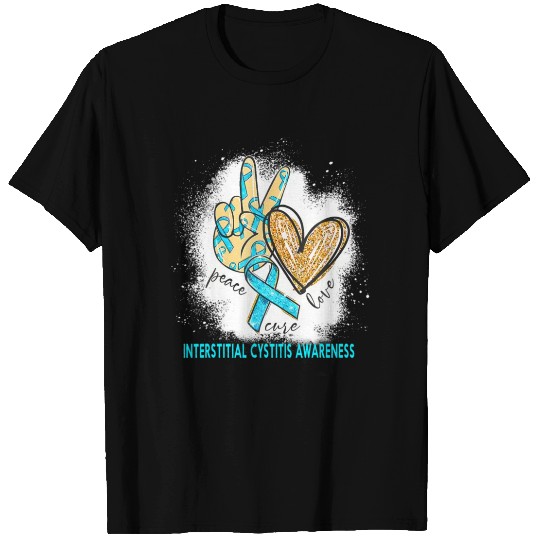 Peace Love Cure Bleached Interstitial Cystitis Awa T Shirts