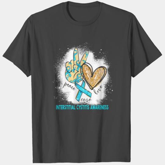 Peace Love Cure Bleached Interstitial Cystitis Awa T Shirts