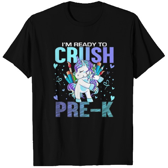 Ready to Crush Pre-K Back To School Pre K Unicorn T Shirts