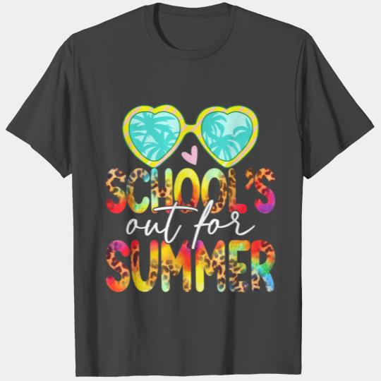 Tie Dye Leopard Schools Out For Summer Last Day Of T Shirts