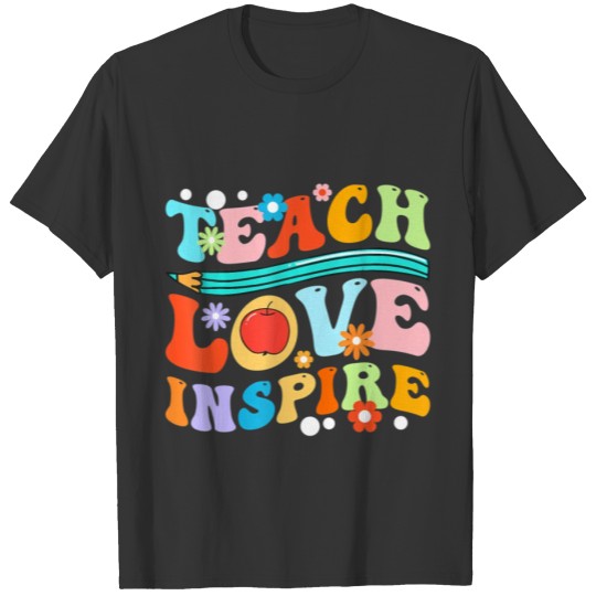 Retro Groovy Teacher Inspirational Happy Back to S T Shirts