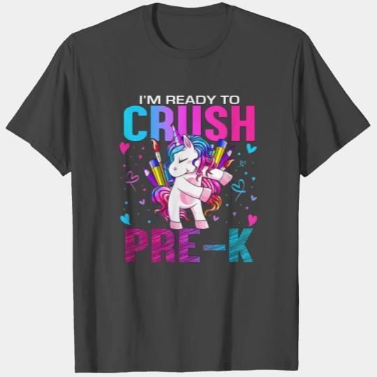 Ready to Crush Pre-K Back To School Pre K Unicorn T Shirts