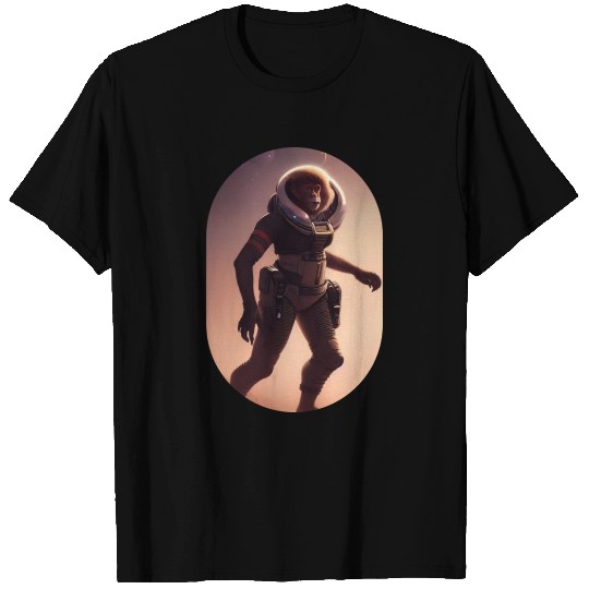 Astronaut Monkey Discovering Planet Mars 1 1 T Shirts
