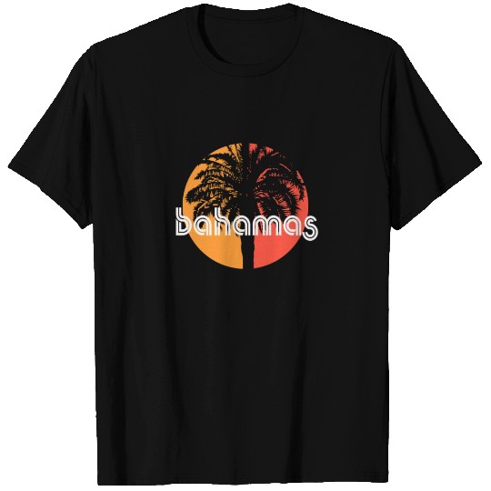 Bahamas Artistic Vacation Souvenir Palm Tree T Shirts