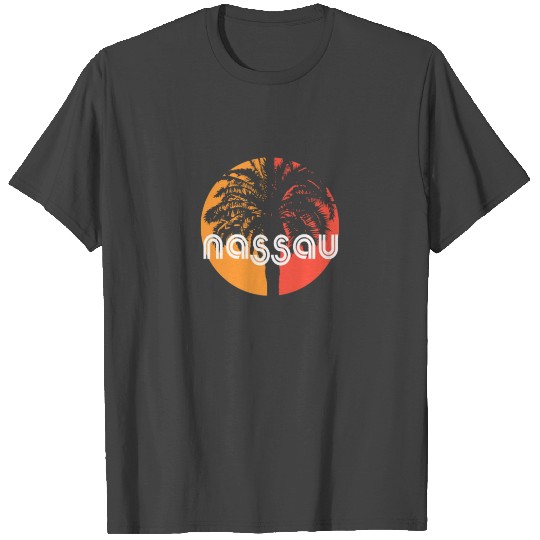 Nassau Bahamas Artistic Vacation Souvenir Palm T Shirts