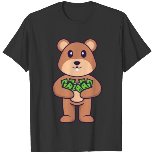 Cute Squirrel Holding Money T Shirts