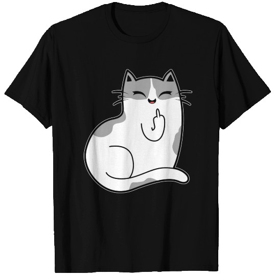 Funny Cat Middle Finger 1 T Shirts