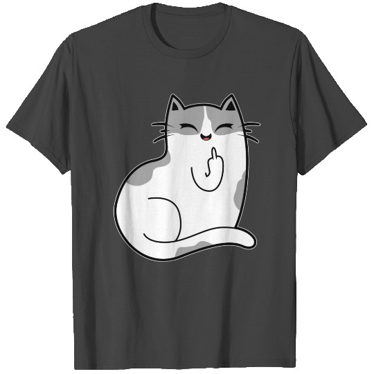 Funny Cat Middle Finger 1 T Shirts
