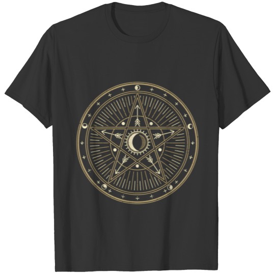 Moon Cycle Pagan Goddess Wiccan Pentacle Wicca T Shirts