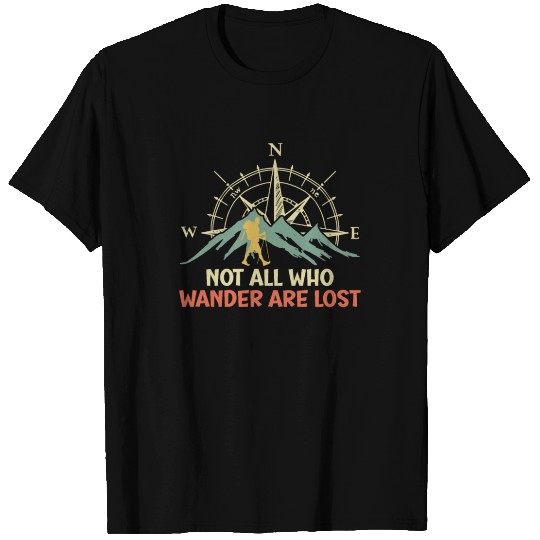 Hiker funny Wanderlust Mountaineer Hiking T Shirts