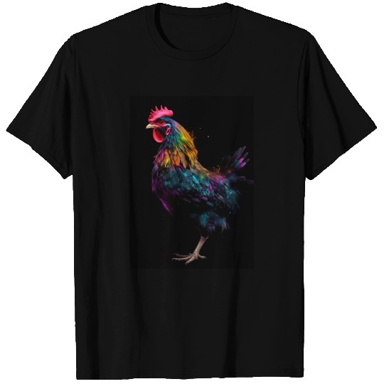 Chicken Colorful Farmer T Shirts
