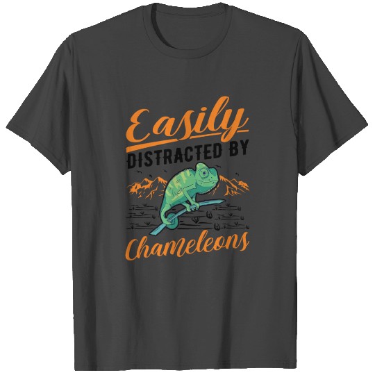 Easily Distracted By Chameleons Chameleon T Shirts
