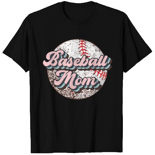 Baseball Mom Leopard Softball Mom Mother'S Day For T Shirts