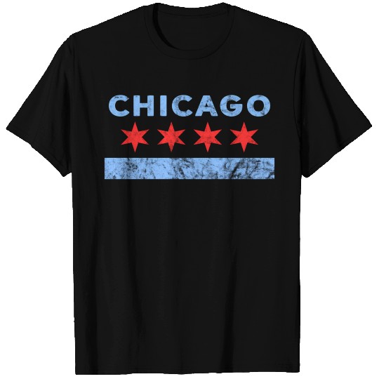 Chicago - Chicago Flag T Shirts