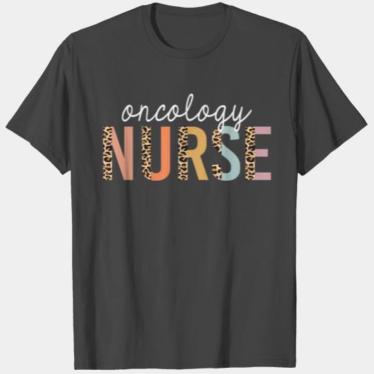 Oncology Nurse Leopard Print Nursing School T Shirts