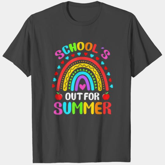 Rainbow Last Day Of School Schools Out For Summer T Shirts