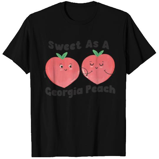 Sweet As A Georgia Peach Cute Funny Southern T Shirts