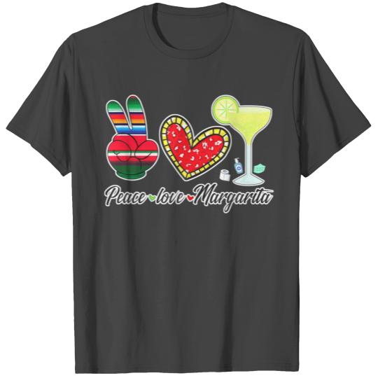 Peace Love Margarita for Plus Size T Shirts