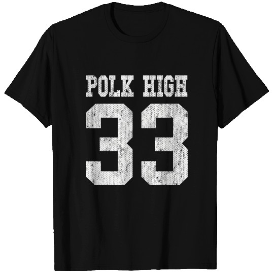 Polk High School Football Jersey 33 Aged Look T Shirts