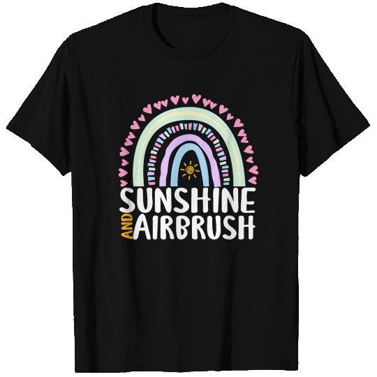 Sunshine and Airbrush Cute Rainbow Graphic T Shirts