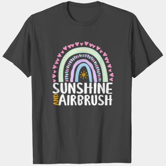 Sunshine and Airbrush Cute Rainbow Graphic T Shirts