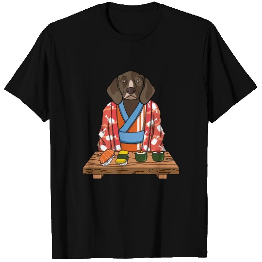 Kawaii Japanese German Shorthaired Pointer Kimono T Shirts
