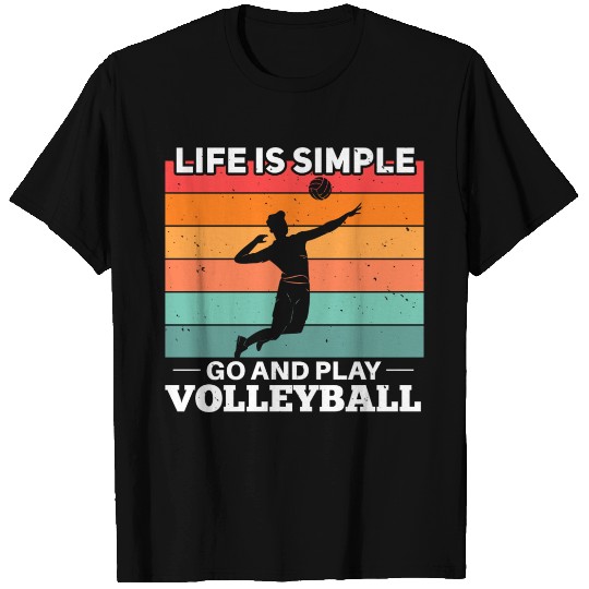 Volleyball Player Motif T Shirts