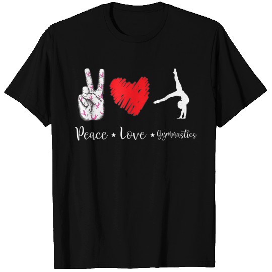 Peace Love Gymnastics Birthday For Gymnastics Girl T Shirts