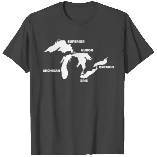 Great Lakes Map T Shirts