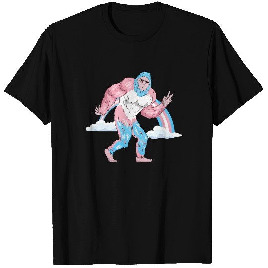 Transgender Pride Trans Flag Rainbow Bigfoot T Shirts
