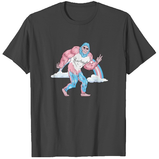 Transgender Pride Trans Flag Rainbow Bigfoot T Shirts