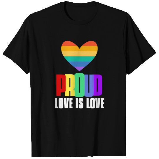Proud LGBT T Shirts Love is Love T Shirts Rainbow Lesbian