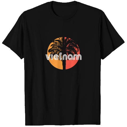 Vietnam Artistic Vacation Souvenir Palm Tree T Shirts