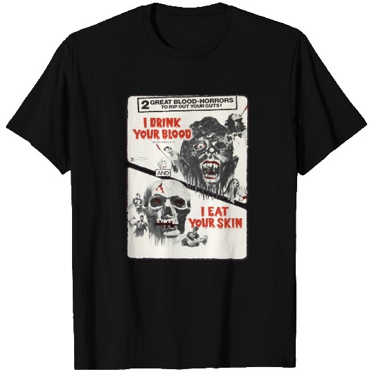 Drink Blood Halloween Monster Horror Movie T Shirts