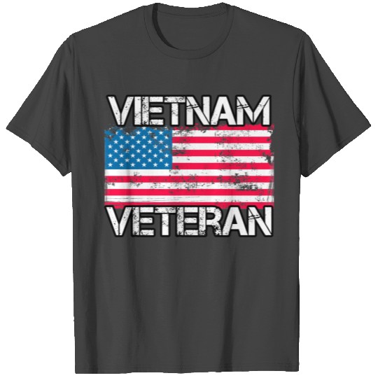 Vietnam Veteran - Us Flag - Military Vet T Shirts
