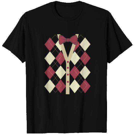 Old 100 Days Of School Argyle Pattern T Shirts