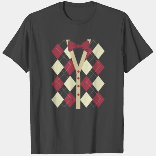 Old 100 Days Of School Argyle Pattern T Shirts